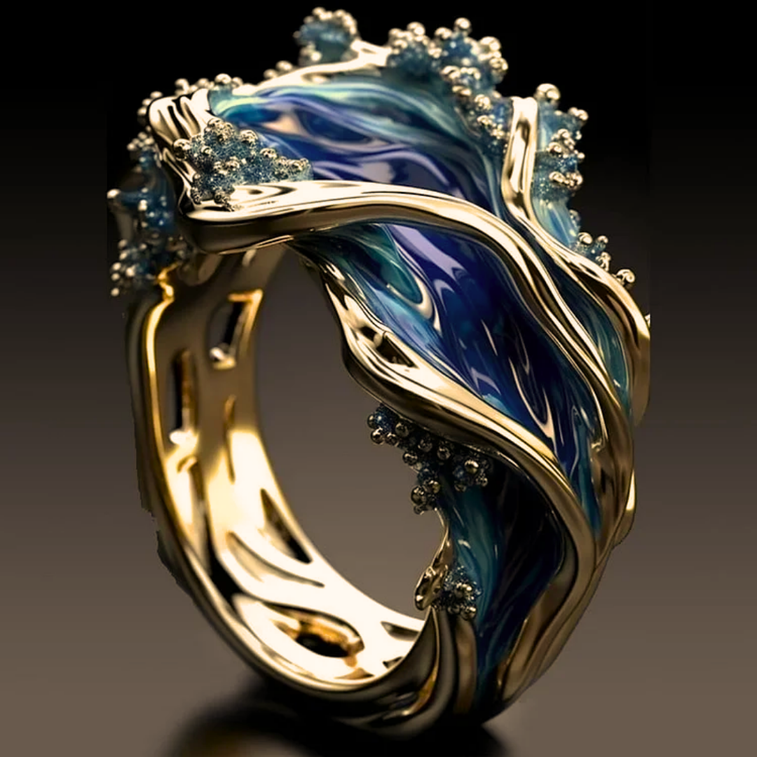 Liadan™ | Cincin Emas Retro